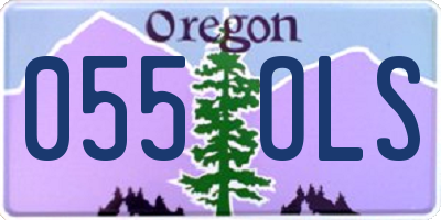OR license plate 055OLS