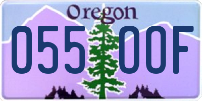 OR license plate 055OOF