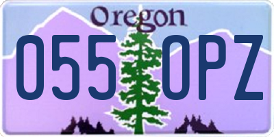 OR license plate 055OPZ