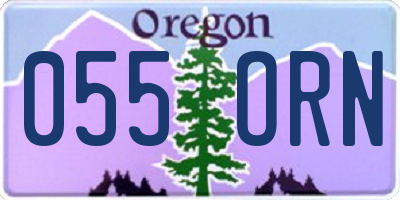 OR license plate 055ORN