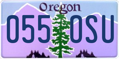 OR license plate 055OSU