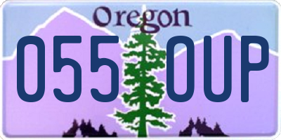 OR license plate 055OUP