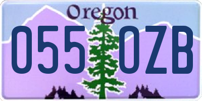 OR license plate 055OZB
