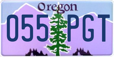 OR license plate 055PGT