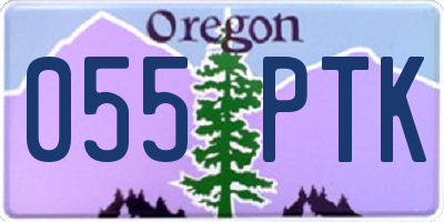 OR license plate 055PTK
