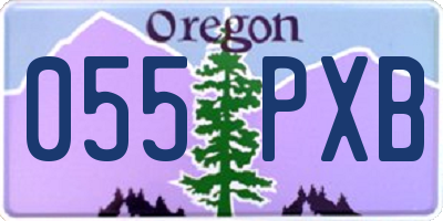 OR license plate 055PXB