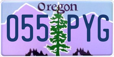 OR license plate 055PYG