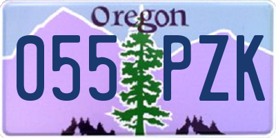 OR license plate 055PZK