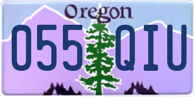 OR license plate 055QIU