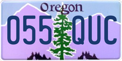 OR license plate 055QUC