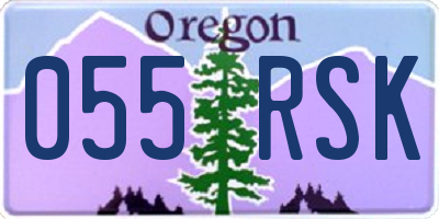 OR license plate 055RSK
