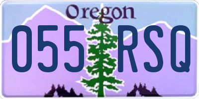 OR license plate 055RSQ