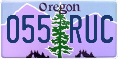 OR license plate 055RUC