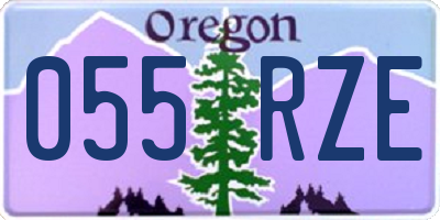 OR license plate 055RZE