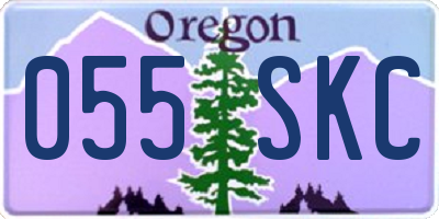 OR license plate 055SKC