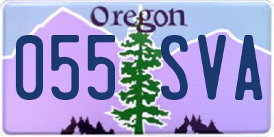 OR license plate 055SVA
