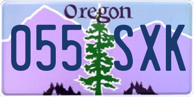 OR license plate 055SXK