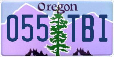 OR license plate 055TBI