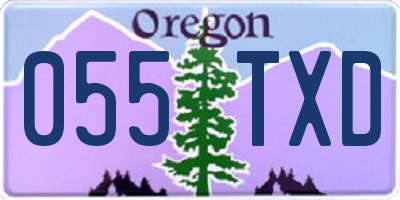OR license plate 055TXD