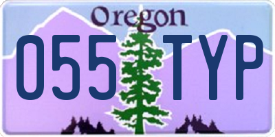 OR license plate 055TYP