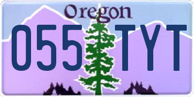 OR license plate 055TYT