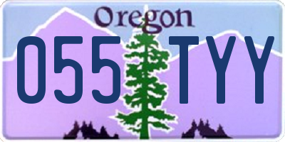 OR license plate 055TYY