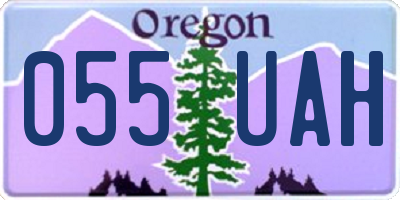 OR license plate 055UAH