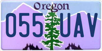 OR license plate 055UAV