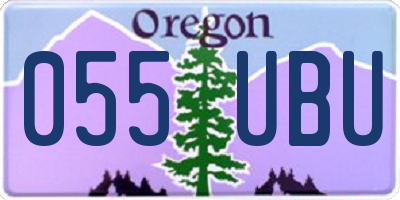 OR license plate 055UBU