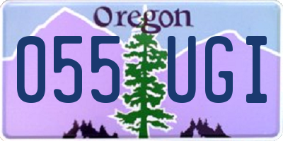 OR license plate 055UGI