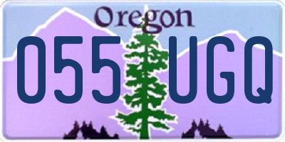 OR license plate 055UGQ
