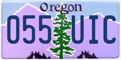 OR license plate 055UIC
