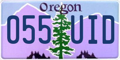 OR license plate 055UID