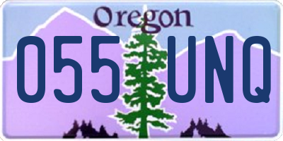 OR license plate 055UNQ