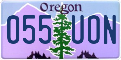 OR license plate 055UON