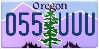 OR license plate 055UUU