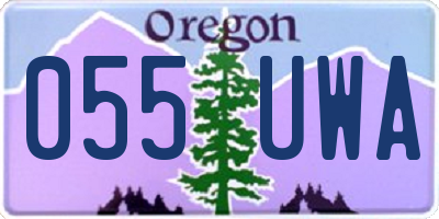 OR license plate 055UWA