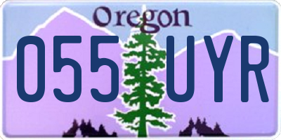 OR license plate 055UYR