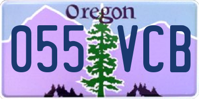 OR license plate 055VCB