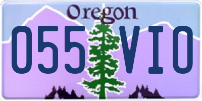 OR license plate 055VIO