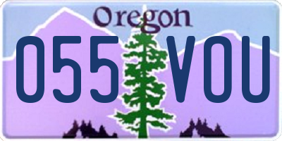 OR license plate 055VOU