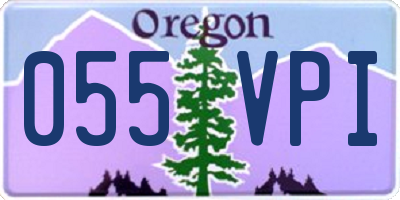 OR license plate 055VPI