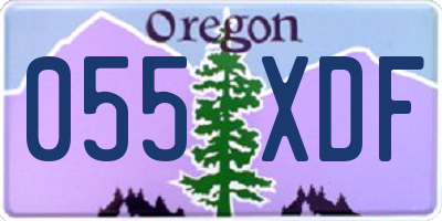 OR license plate 055XDF