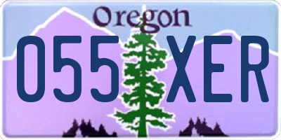 OR license plate 055XER