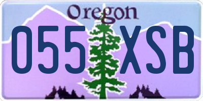 OR license plate 055XSB