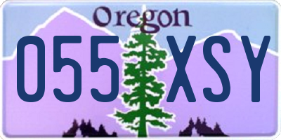 OR license plate 055XSY
