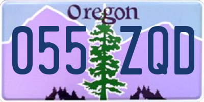 OR license plate 055ZQD