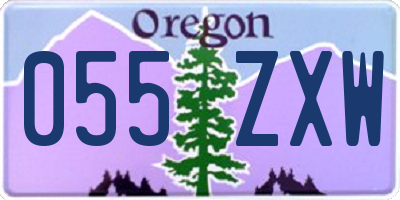 OR license plate 055ZXW