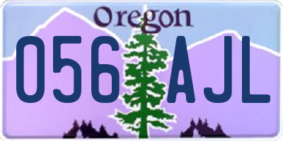 OR license plate 056AJL