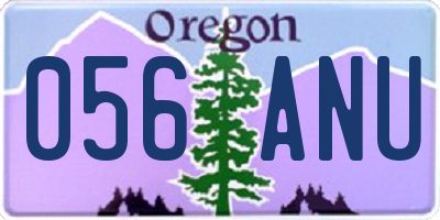 OR license plate 056ANU